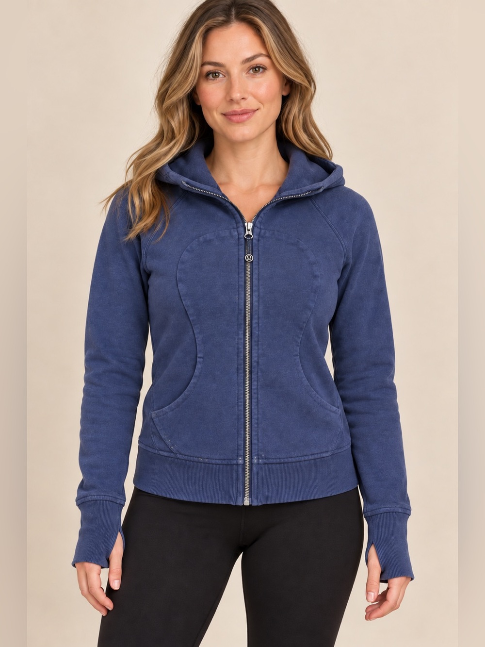 Lululemon Scuba Full Zip Hoodie Navy Blue Size 6 — Flaws